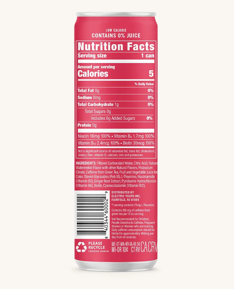 Watermelon Crush Sparkling Energy Drink